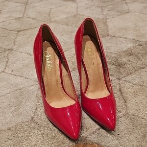 Red Patent Leather Stiletto Heels